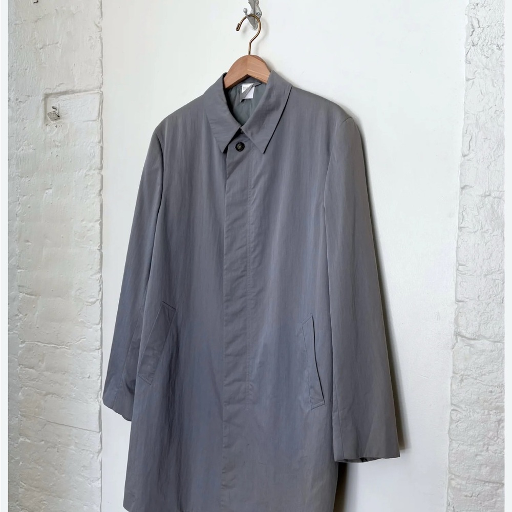 Jil Sander Gray Trench Coat Minimalist Design